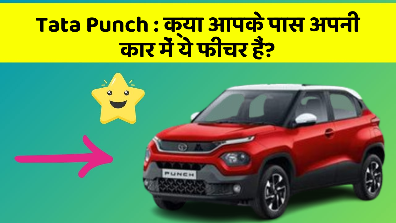 Tata Punch: क्या आपके पास अपनी कार में ये फीचर हैं?